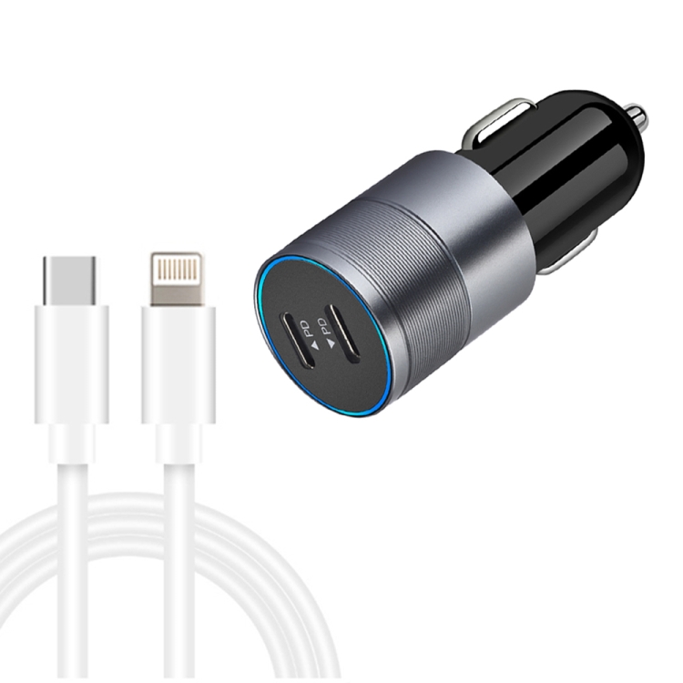 Cable de doble cabeza tipo C PD 60W, Cable de carga rápida Usb C