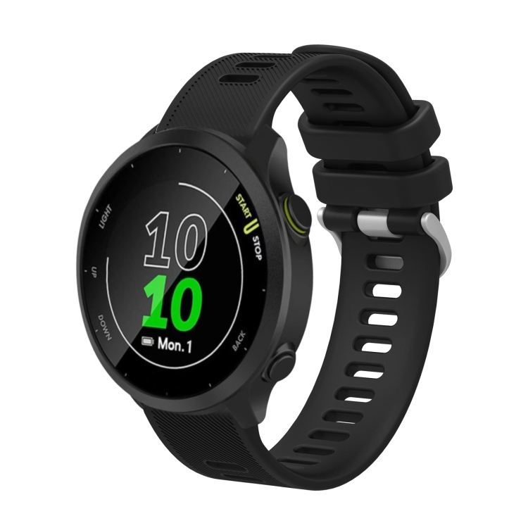 For Amazfit GTS 2 mini 20mm Silicone Twill Watch Band Black