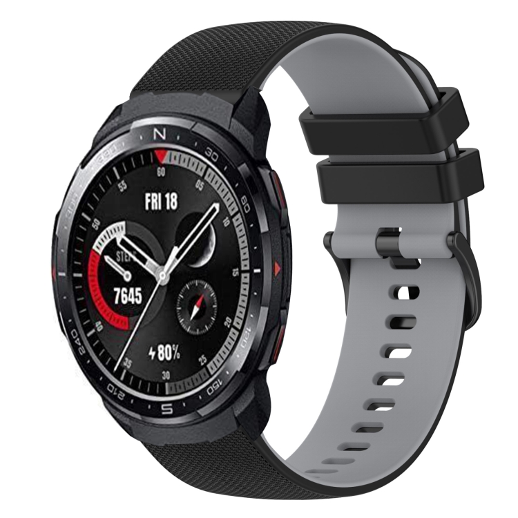 For Xiaomi Watch S3 / Huawei Watch 2 Pro / Honor Watch 4 Pro Watch Band  22mm Silicone Watch Strap - Dark Grey Wholesale