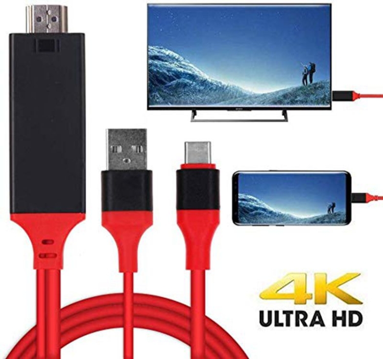 Adaptador de cable HDMI 3 en 1 tipo C/Micro USB/Teléfono MHL a HDMI  Mirroring Teléfono a TV/Proyector/Monitor HDTV 1080P Compatible con  Teléfono Serie