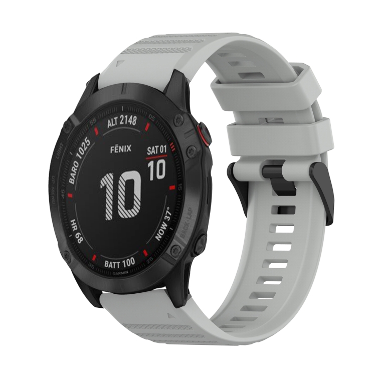 Para Garmin Fenix 6 Sapphire GPS 22 mm Correa de reloj de silicona con  textura horizontal