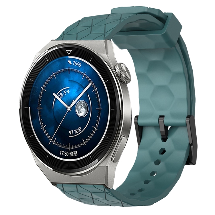 For Huawei Watch GT3 Pro 46mm 22mm Football Pattern Solid Color