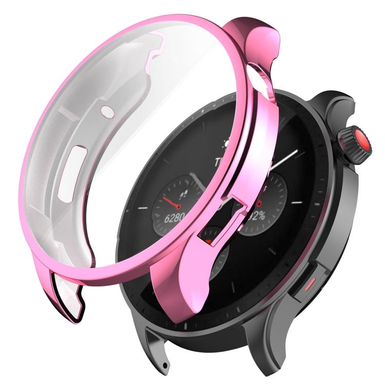 For Amazfit GTR 4 TPU Full Enclosed Watch Case Pink