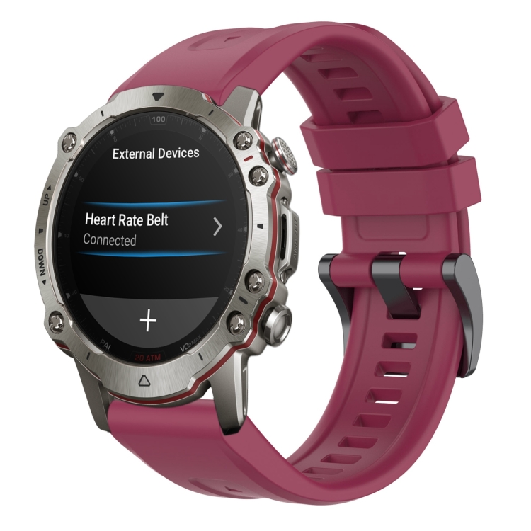 Per Amazfit GTS 2 Mini cinturino in silicone liscio tinta unita da 20 mm  (rosa)