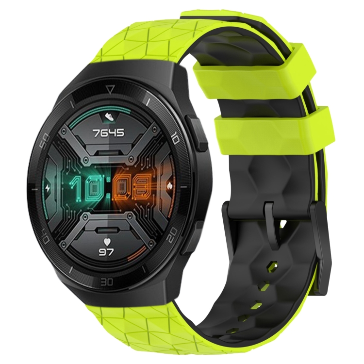 Correa de reloj para Huami Amazfit Gtr 4 46mm, patrón de fútbol de doble  color 22mm banda de reloj de silicona