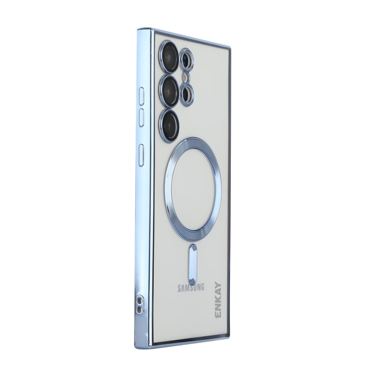 Samsung Galaxy S23 Ultra 5G ENKAY 電気メッキ MagSafe 耐衝撃 TPU 電話ケース レンズフィルム
