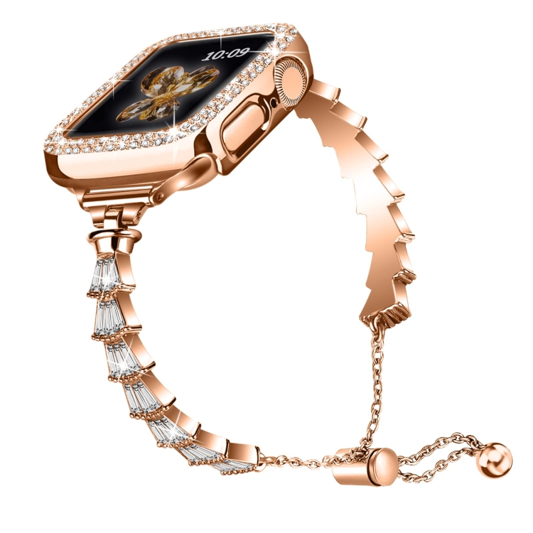 Zinc Alloy Diamond Crown Bracelet Watch Band For Apple Watch Ultra