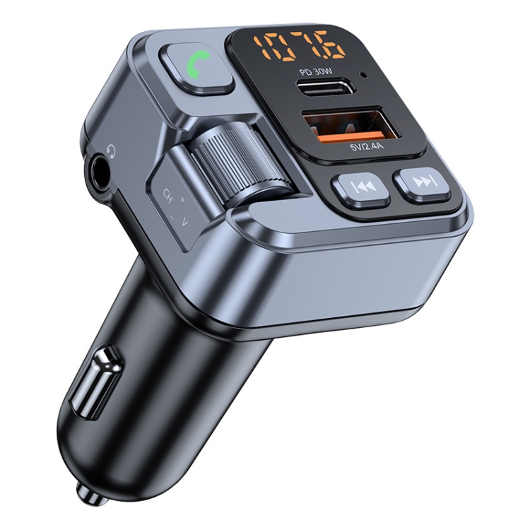 T16 Lecteur MP3 Chargeur Rapide Sans Fil Bluetooth 5.1 Transmetteur FM Kit  Voiture Mains Libres