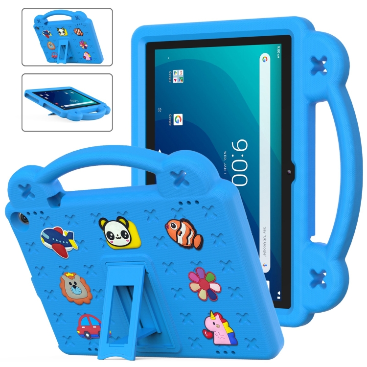 For Lenovo Tab M10 Plus (Gen 3) Shockproof EVA Tablet Cover Portable Handle  Kickstand Anti-scratch Protective Case - Blue Wholesale