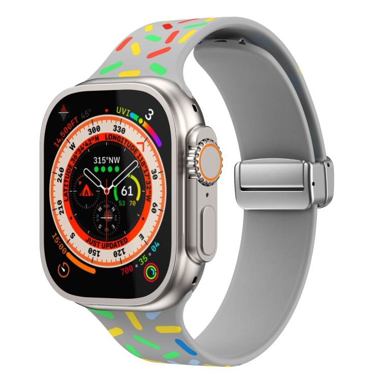 Para Apple Watch Ultra 2 49mm Padrão de Fibra de Carbono Fivela Magnética  Pulseira de Relógio