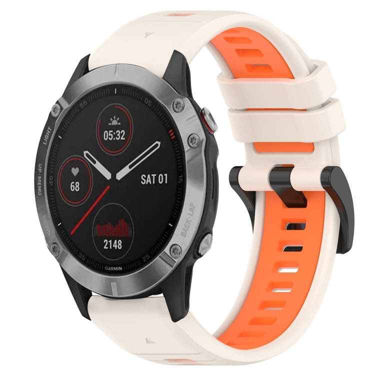 Pour Garmin Fenix 6 GPS 22mm Sports Bracelet de montre en silicone