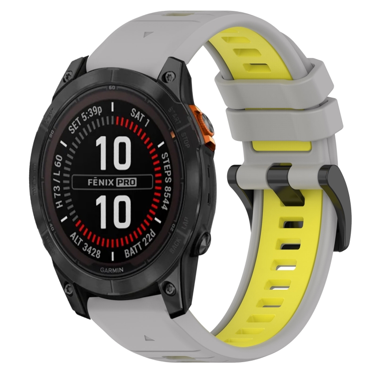 Garmin fenix 5 sports 2025 watch with amp yellow band