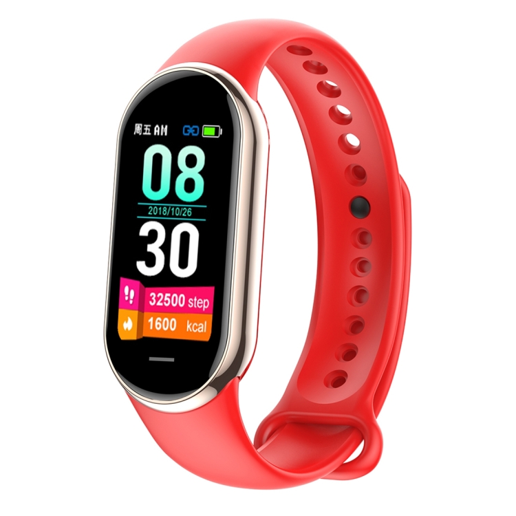 M8 Smart Watch con schermo a colori impermeabile IP68 da 1,14 pollici,  supporto frequenza cardiaca /