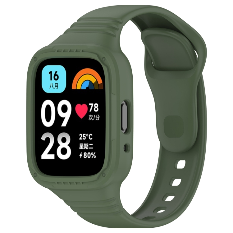 For Redmi Watch 3 Active Integrated Fully Enclosed Silicone Watch Band