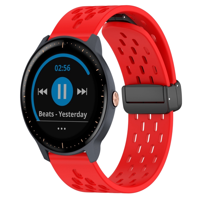 Bracelet acier Garmin Vivoactive 3 (noir/rouge