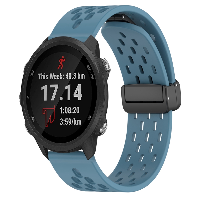 Bracelet sport á boucle Garmin Forerunner 245 (blanc/bleu