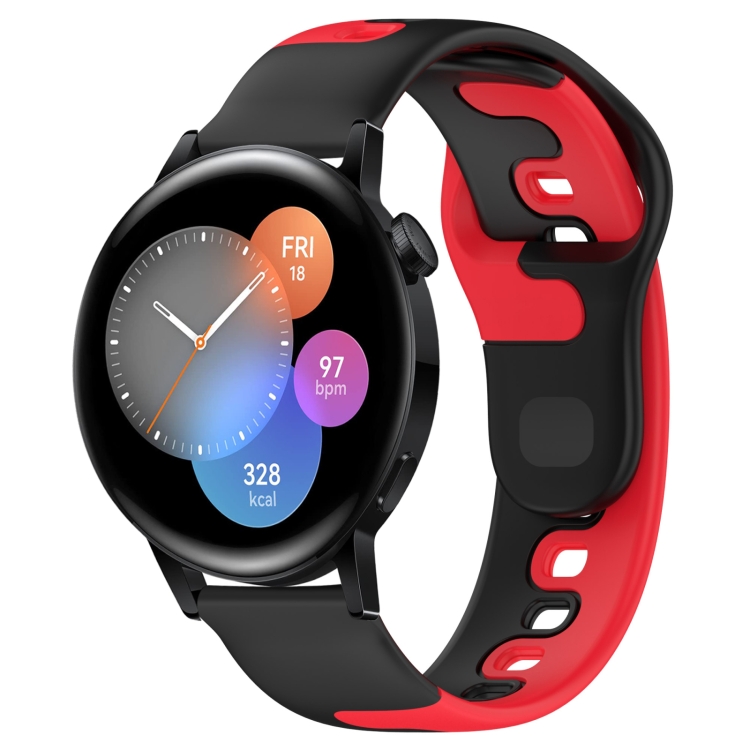 1pc Uomo Donna Rosso 20mm 22mm Cinturino Di Ricambio Per Orologio Sportivo  In Silicone Compatibile Con Samsung Huawei Amazfit Watch