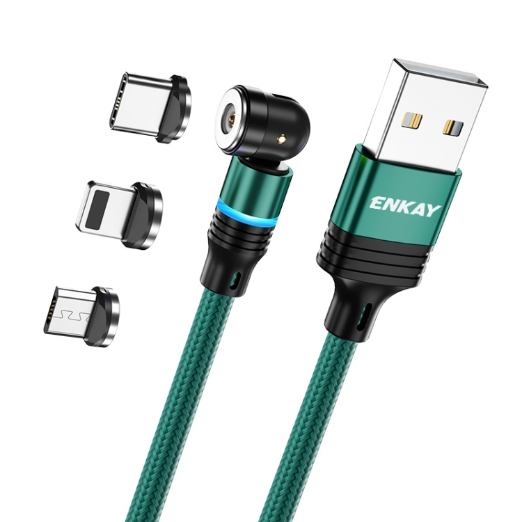 ENKAY 3 en 1 2,4 A USB vers Type-C / 8 broches / Micro USB Câble