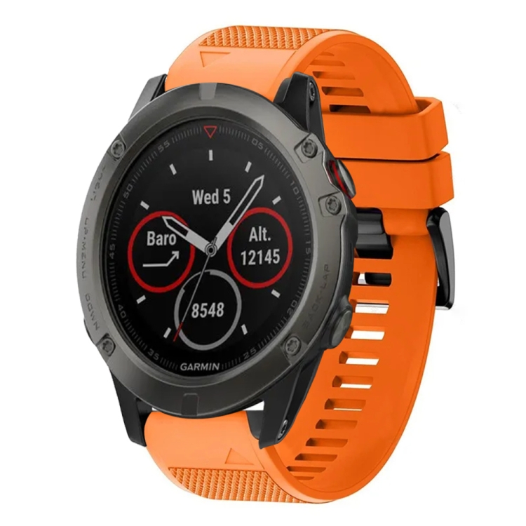 For Garmin Fenix 5X Sapphire 26mm Quick Release Silicone Watch