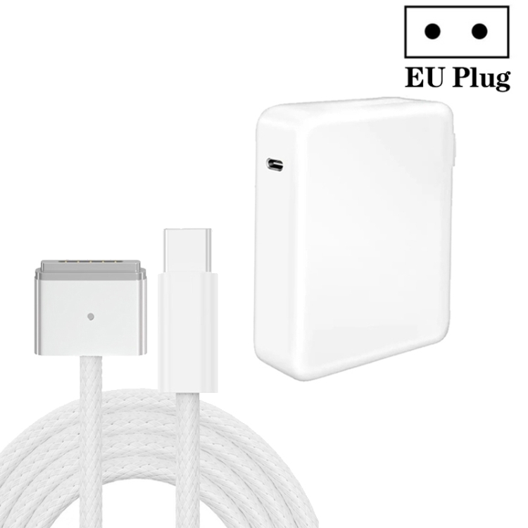 Adaptateur secteur USBC PD 140 W prise UE avec câble de charge magnétique TypeC vers Magsafe3