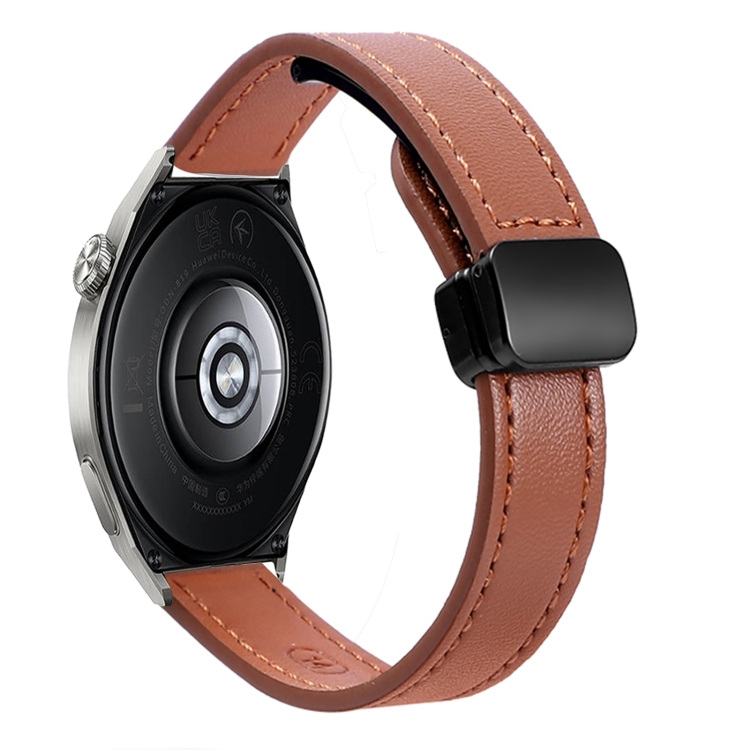Bracelet De Montre Cuir De Vachette 10mm - Version Prolongée Motif Bambou, Longueur 220mm