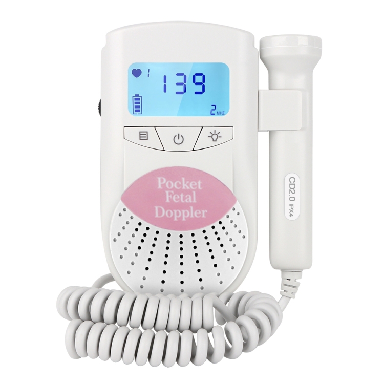 FD-100 digitale fetale doppler ultrasuoni suono rilevatore di battito  cardiaco del bambino monitor LED digitale
