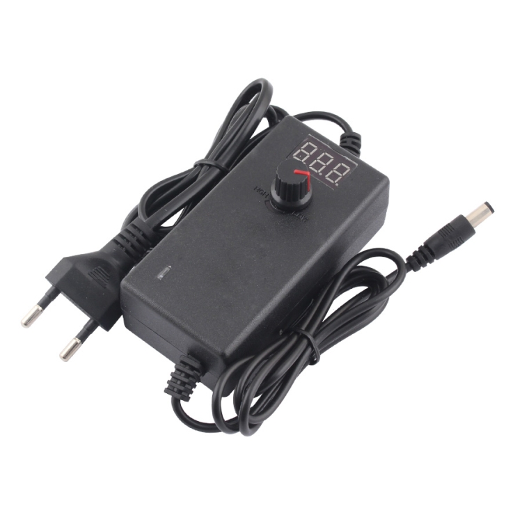 3V-24V 2.5A 60W Adjustable DC Power Supply Adapter Control Volt Display 8 Plugs 
