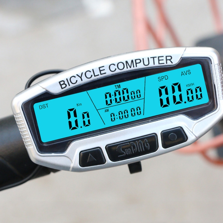 SUNDING SD-558A Wired Bike Bicycle Computer Odometer Speedometer with Back Light 