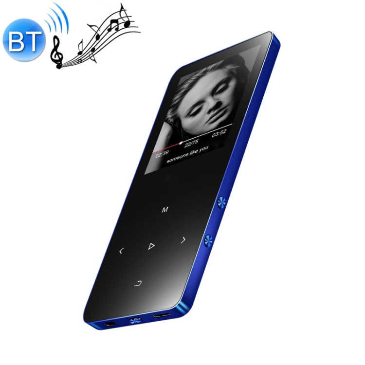 X2 16GB 1.8 pulgadas Pantalla táctil Metal Bluetooth MP3 MP4 Hifi Sonido  Reproductor de música (Plata)