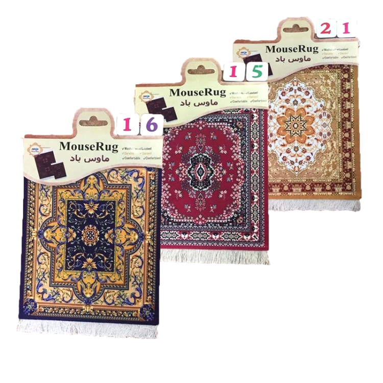 Mini Woven Rug Mat Retro Style Mouse Pad Ramdom Color Delivery