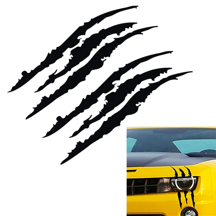 2 PCS reflektierende Autoaufkleber Monster Scratch Stripe Claw