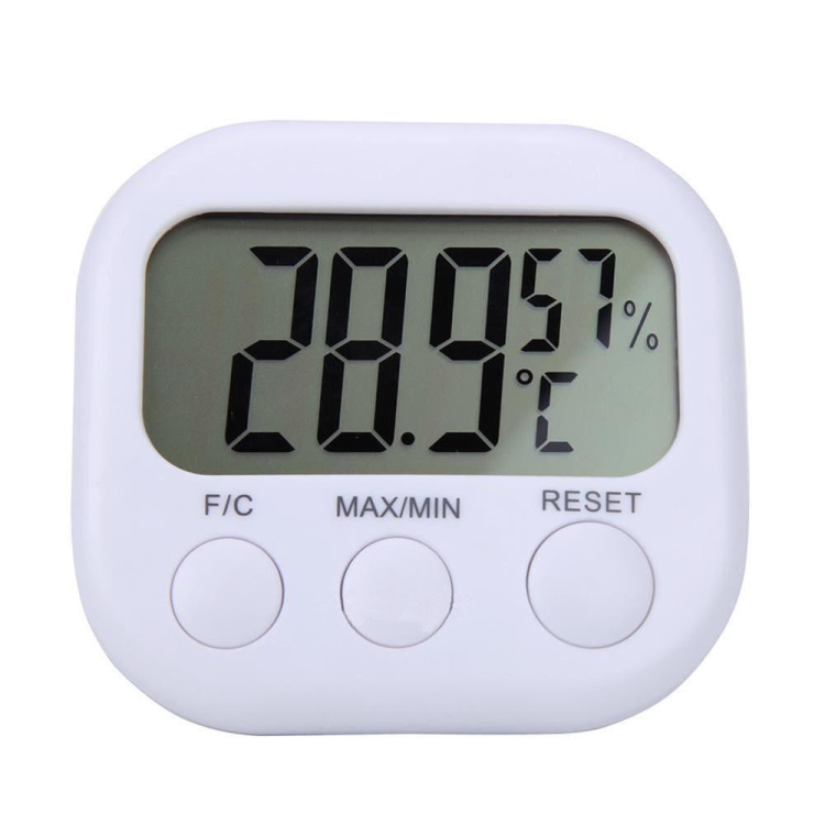 Thermomètre intérieur LCD numérique hygromètre jauge horloge température  humidité mètre