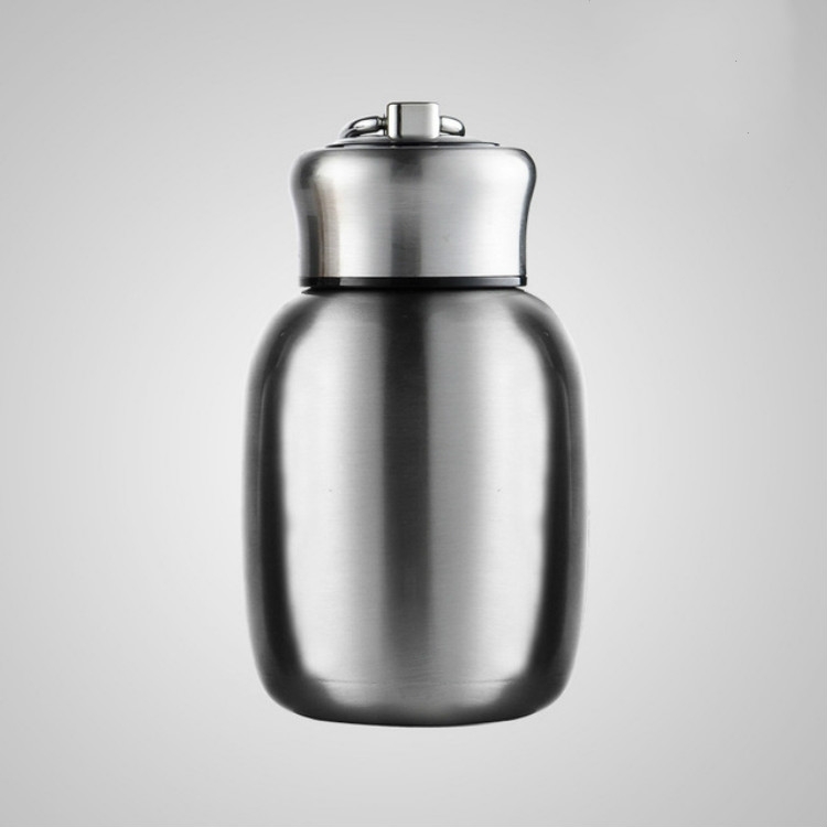 280ML Mini lindo café al vacío frascos termo acero inoxidable bebida bebida  agua botella termos tazas y tazas (plata)