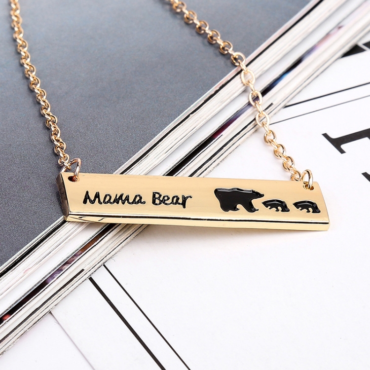 StyledU Mama Bear Baby Bear Pendant Necklace for Mom, 14K Gold Filled,  Mothers Day Jewelry Birthday Gift - StyledU