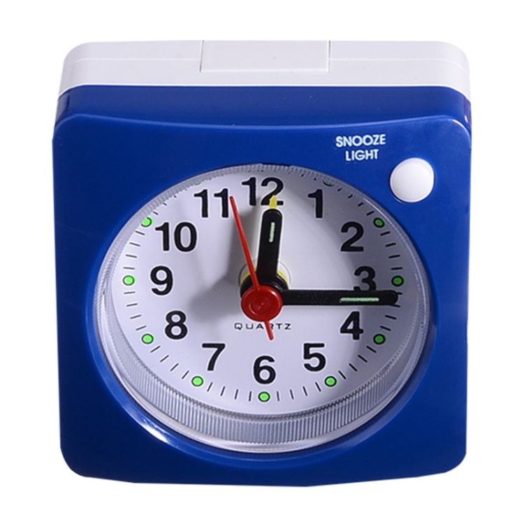 Despertador pequeño de viaje Reloj despertador silencioso de cabecera con  función de luz y repetición (azul)