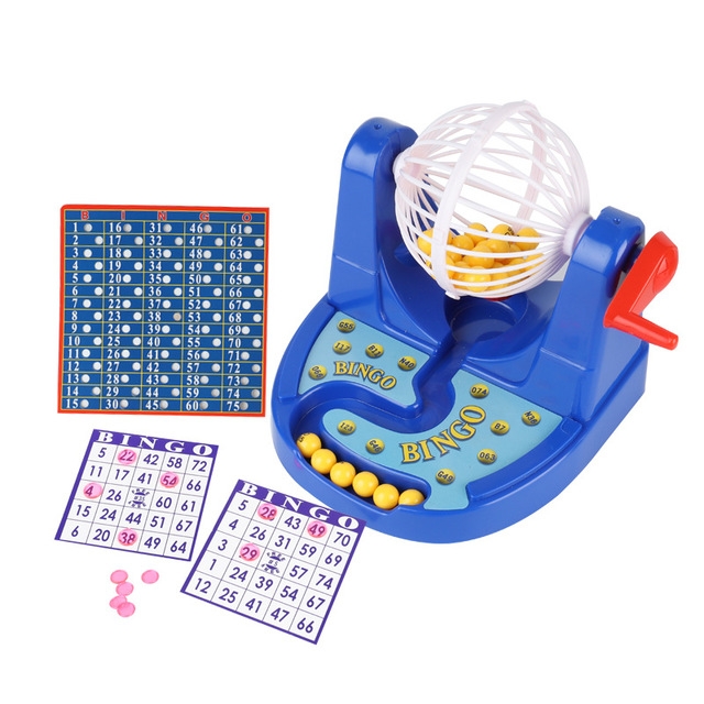 Mini machine de jeu de bingo de dessin animé avec le jouet de