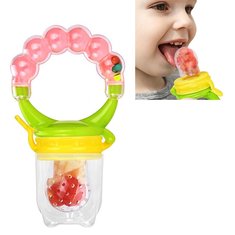 Chupete de fruta para bebé, 3 unidades, alimentador de alimentos frescos,  pezón de silicona, para dentición, bolsas de silicona para niños pequeños y  niños : Bebés 