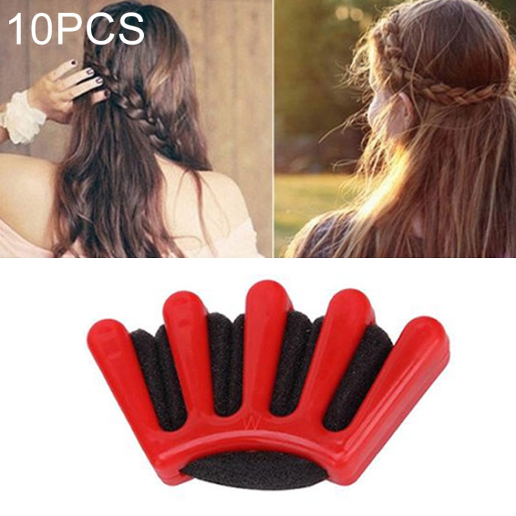 24 PCS Hair Braid Style Sponge Plait hair Twist Styling Braiding Tool Holdr  Clip(Red)