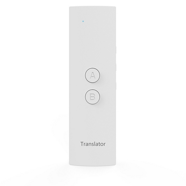 luyanmaoyi Smart Language Translator Instant Voice Speech BT 28 Languages+APP Translator Black Color : White 