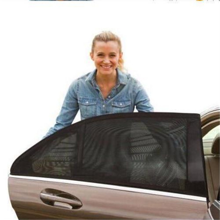 Auto voiture véhicule fenêtre maille bouclier pare-soleil visière filet protection  UV anti moustique housses de fenêtre, taille: fenêtre arrière113x50cm