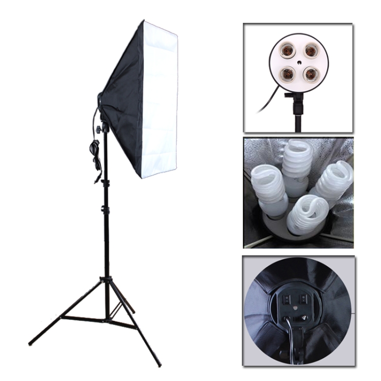 2 pcs Éclairage studio photo Lampe Boite à lumière(2 trépieds + 2