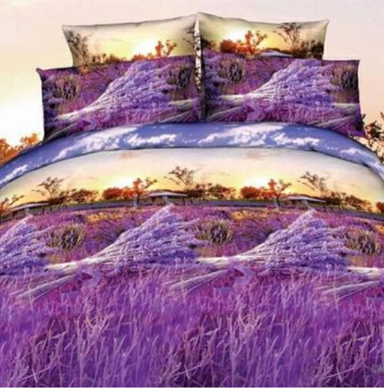 Reactive Print bedding sets luxury include Duvet Cover Bed sheet