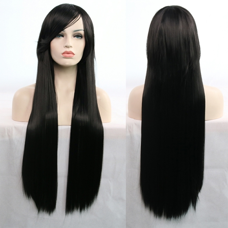 Black long outlet wig 80 cm