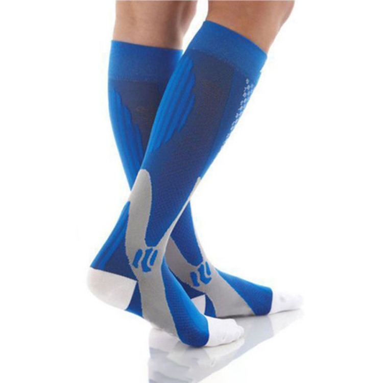 Compression Socks Outdoor Sports Men Women Calf Shin Leg Running,  Size:XXL(Blue)