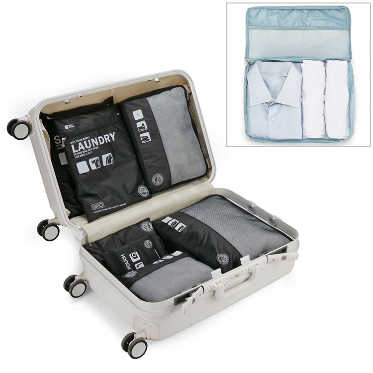 7pcs / set Grand organisateur de bagages Emballage Cube Voyage Sac