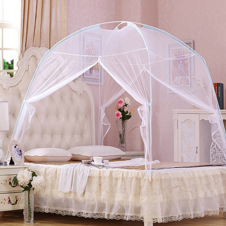Heighten Encrypted Bottomed Yurt Mosquito Net, Size:90x200-100x200 cm(White)