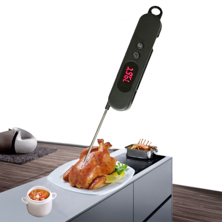 2pcs Meat Bbq Thermometer Probe Clip With 2 Styles, Probe Holders