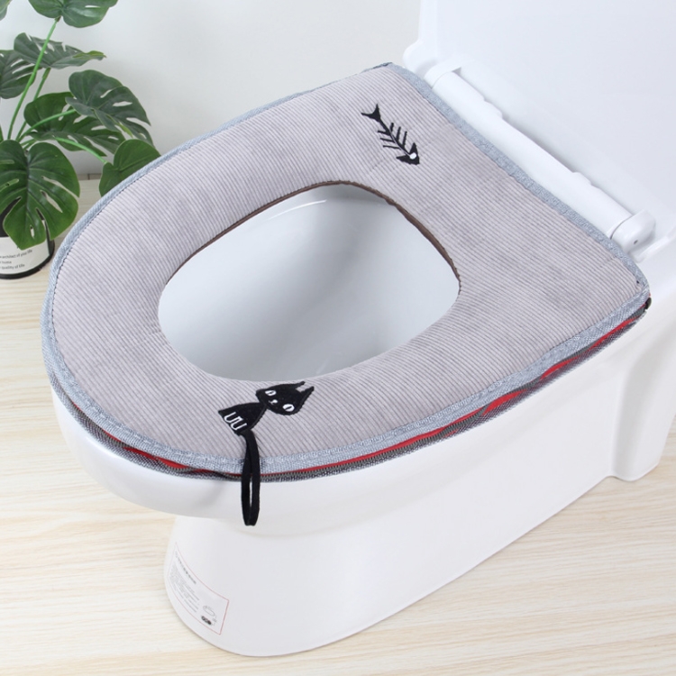 Bathroom Closestool Toilet Seat Cover Soft Pad Cushion Winter Warm