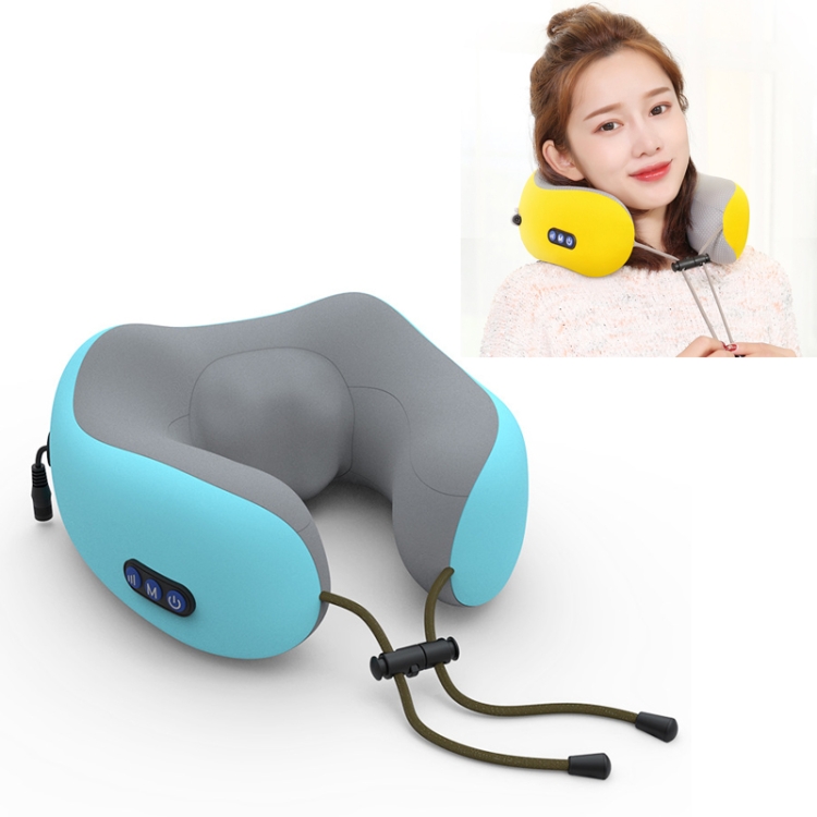 Portable Rechargeable U-Shaped Massage Pillow Car Cervical Massage Pillow,  Neck Pillow Home, Travel, Office (Brown) : Home & Kitchen 