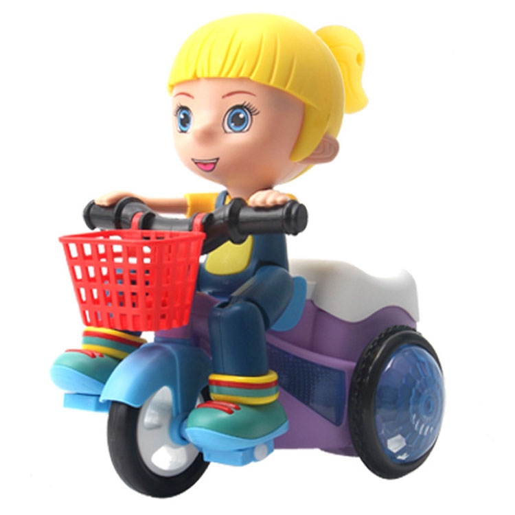 Jouet Voiture Petite Fille Tricycle Musique Lumière Dessin Animé Moto  Enfants Cadeau de Noël